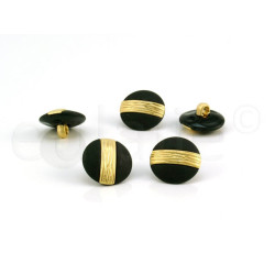knoop zwart goud 1.8cm