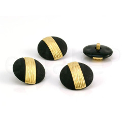 knoop zwart goud 2.5cm