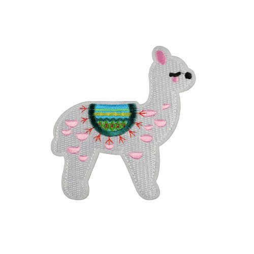 lama patch roze stippen