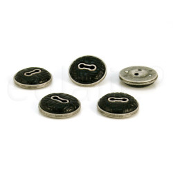 leatherlook knoop zwart 2.3 cm