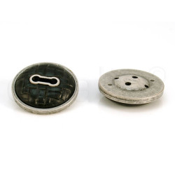 leatherlook knoop zwart 3.8 cm