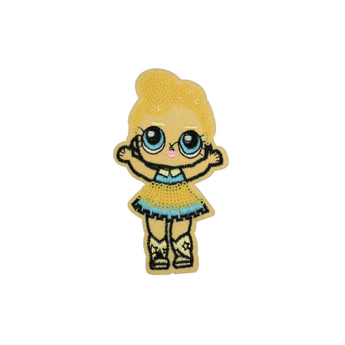 Lol surprise patch vilt geborduurd met pailletten ivoor