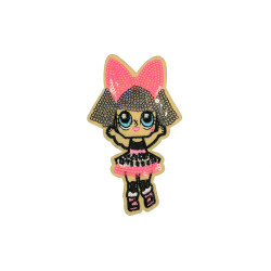 Lol surprise patch vilt geborduurd met pailletten roze zilver Lol surprise patch vilt geborduurd met pailletten roze zilver