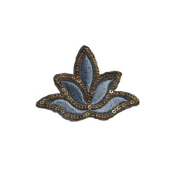 lotus bloem, Yackalasi patch grijs goud lotus bloem, Yackalasi patch grijs goud