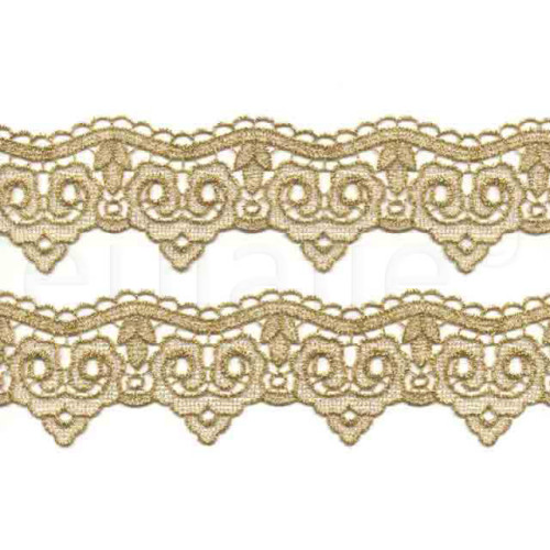lurex kant goud