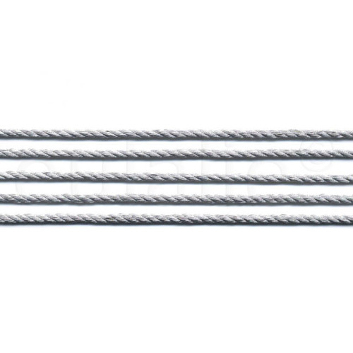 lurex zilver koord 4 mm