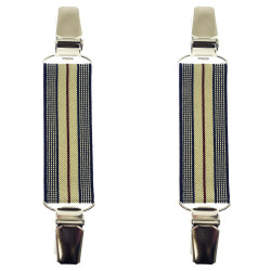 mouwophouders gestreept beige blauw