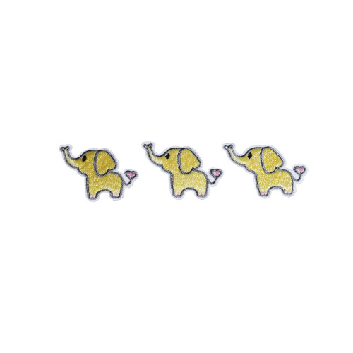 olifantjes patch geel HD 3 stuks