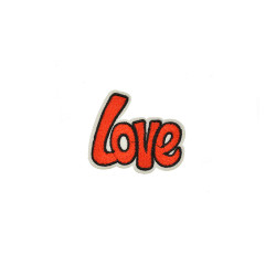 opstrijkbare applicatie love rood