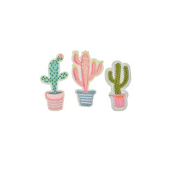 opstrijkbare cactus applicatie set van 3 opstrijkbare cactus applicatie set van 3