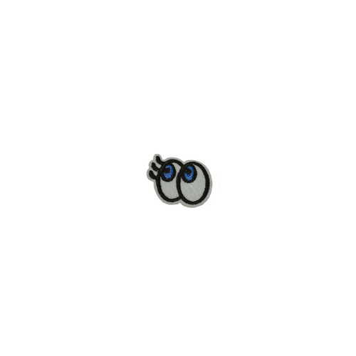 opstrijkbare ogen applicatie wit blauw