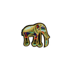 opstrijkbare olifant applicatie met goud draad opstrijkbare olifant applicatie met goud draad