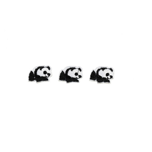 opstrijkbare pandabeertjes patch 3 stuks