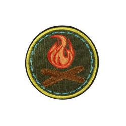 opstrijkbare patch kampvuur rond opstrijkbare patch kampvuur rond