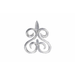 ornament applicatie zilver geborduurd 8x6,5cm ornament applicatie zilver geborduurd 8x6,5cm