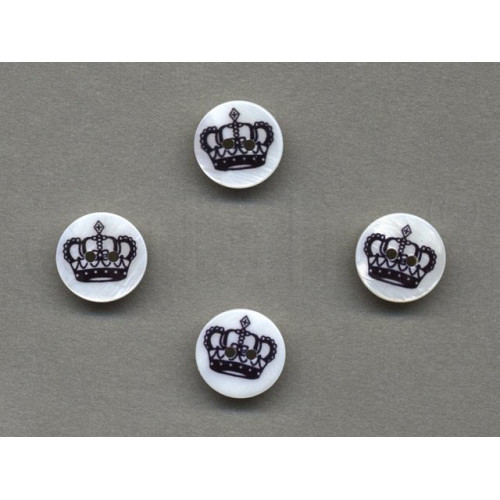 parelmoer knoop kroon 1.5 cm