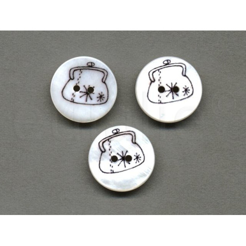 parelmoer knoop tasje 2.2 cm