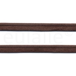 paspelband suede donkerbruin paspelband suede donkerbruin