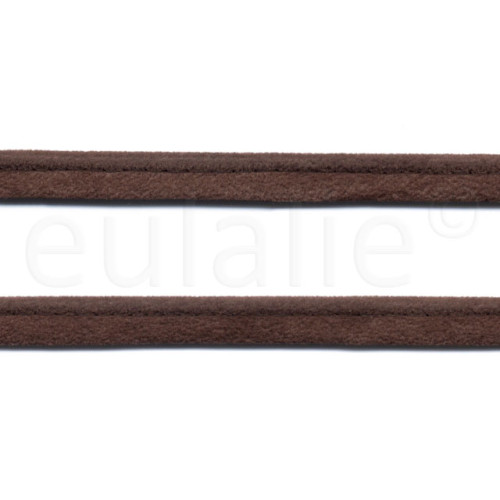 paspelband suede donkerbruin