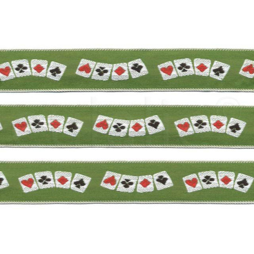 poker sierband groen