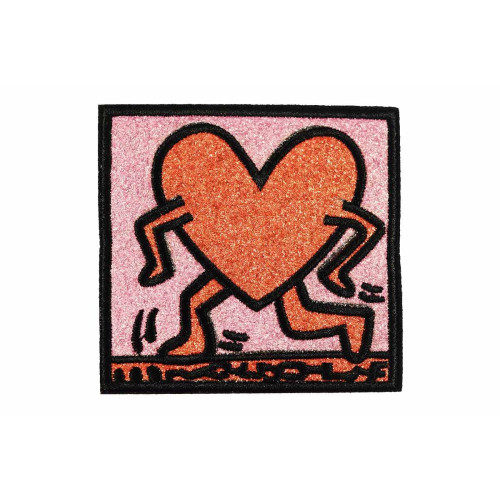 pop-art hart patch roze rood