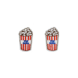 popcorn applicatie opstrijkbaar 2 stuks