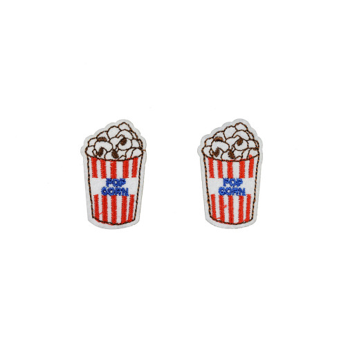 popcorn applicatie opstrijkbaar 2 stuks
