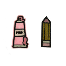 potlood en pink foam patch set
