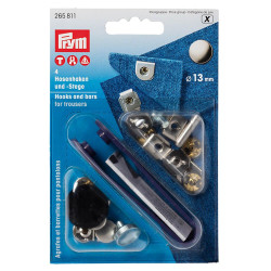 broekhaken en -staven 13mm zilver brons Prym