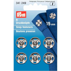drukknoop messing 15mm zilver