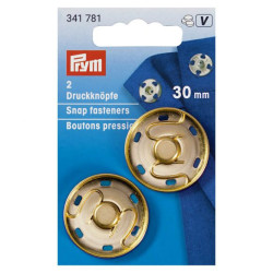 drukknoop messing 30mm goud