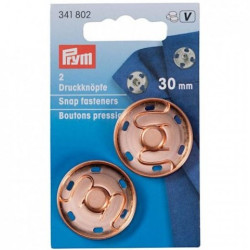 drukknoop messing 30mm rose goud