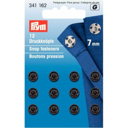 drukknoop messing 7mm zwart drukknoop messing 7mm zwart