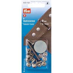 holle nieten voor 6-9 mm materiaaldikte zilver