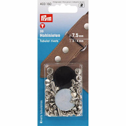 holle nieten voor materiaaldikte 3-4 mm zilver