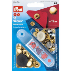 naaivrije drukknoop anorak 15mm goud naaivrije drukknoop anorak 15mm goud