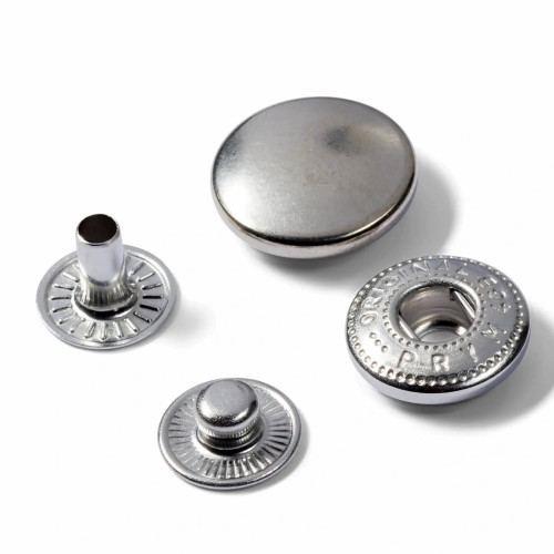 naaivrije drukknoop anorak 15mm navulling zilver
