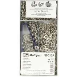 Naaivrije drukknopen Jersey Prym 10mm zilver grootverpakking Naaivrije drukknopen Jersey Prym 10mm zilver grootverpakking