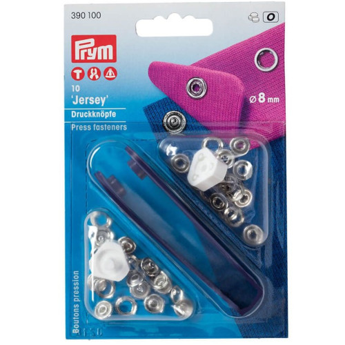 naaivrije drukknopen Jersey Prym 8mm zilver