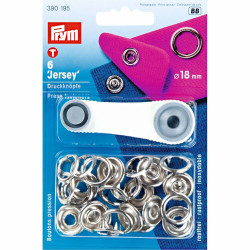 naaivrije drukknopen jersey tandring 18mm zilver naaivrije drukknopen jersey tandring 18mm zilver