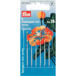 Prym borduurnaalden met punt nr. 18 Prym borduurnaalden met punt nr. 18