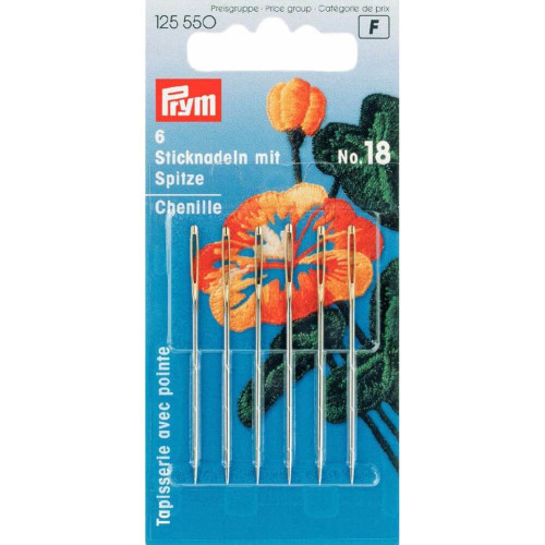 Prym borduurnaalden met punt nr. 18