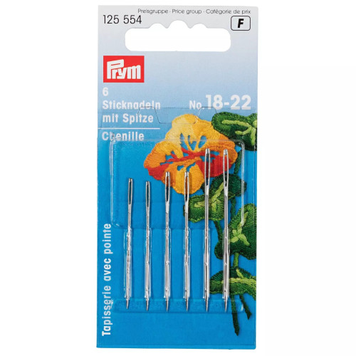 Prym borduurnaalden met punt nr. 18-22
