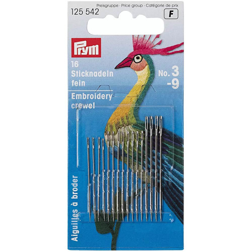 Prym crewel naalden assortiment nr. 3-9 16 stuks