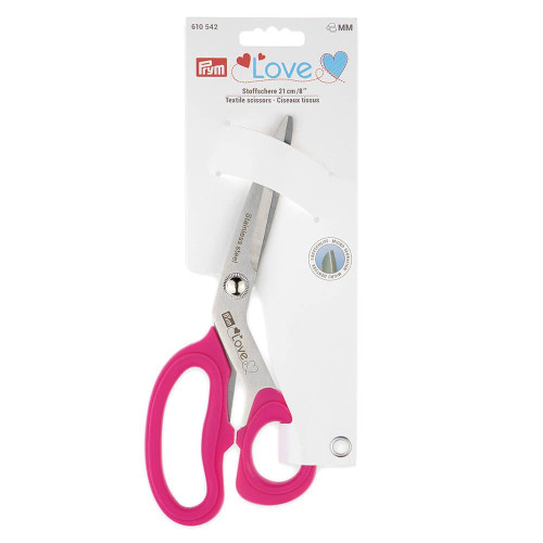 Prym love stofschaar microvertanding 21cm fuchsia