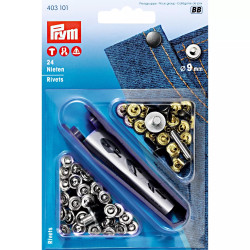 Prym siernieten zilver 9 mm