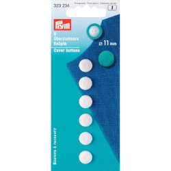 Prym stofknopen kunststof 11mm wit Prym stofknopen kunststof 11mm wit