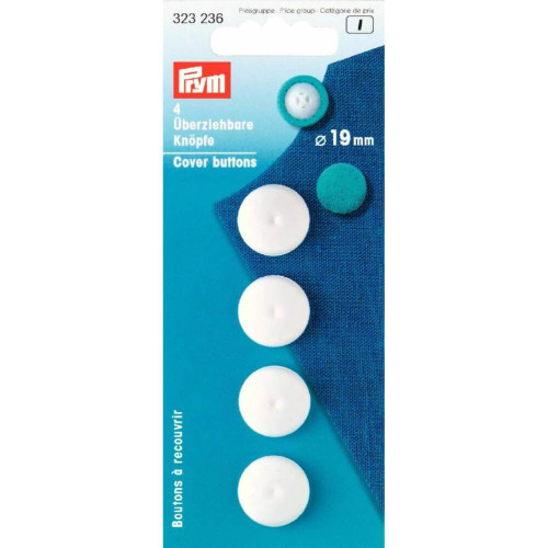 Prym stofknopen kunststof 19mm wit
