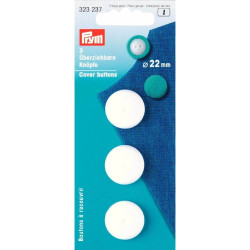 Prym stofknopen kunststof 23mm wit Prym stofknopen kunststof 23mm wit