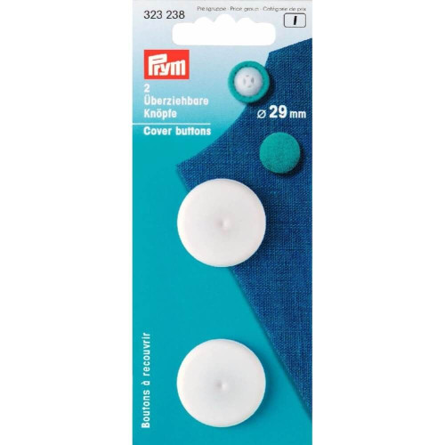 Prym stofknopen kunststof 29mm wit